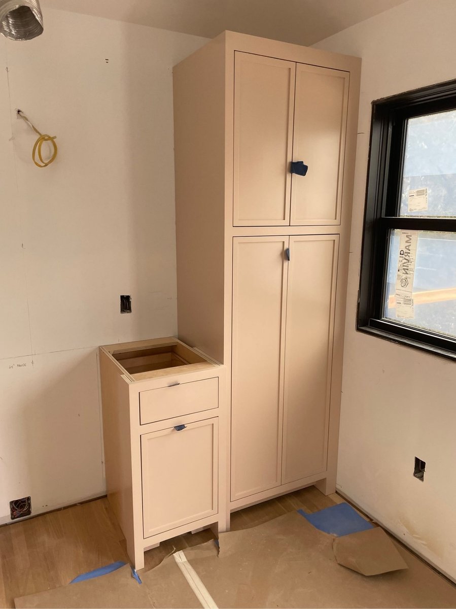 cabinet install of custom home on ct shoreline