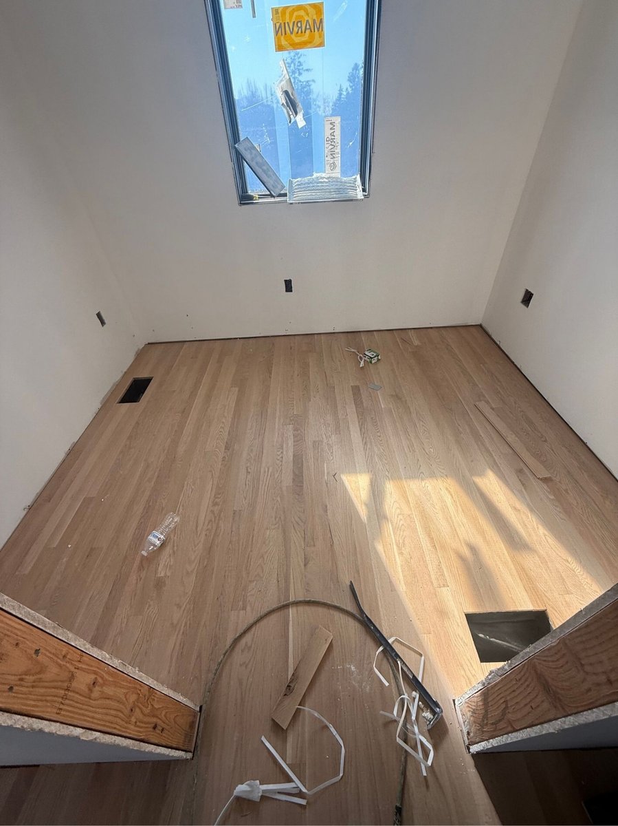 flooring install of custom home on ct shoreline