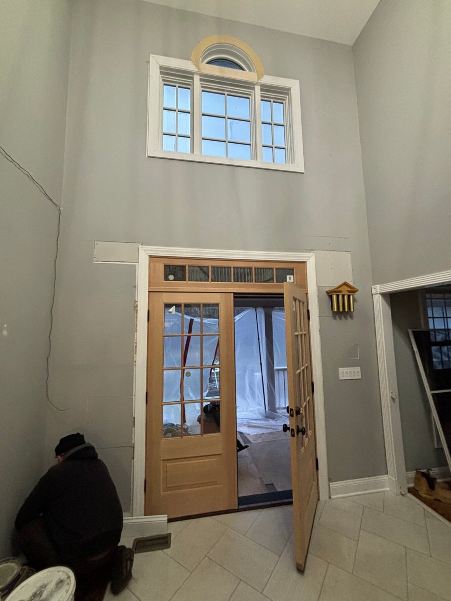 entryway renovation in ct with new porch