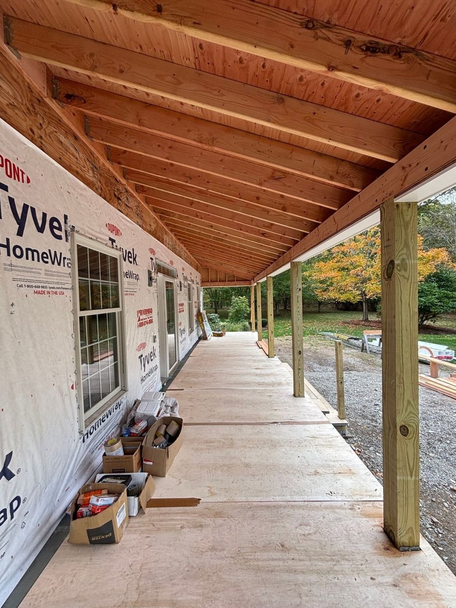 porch renovation progress