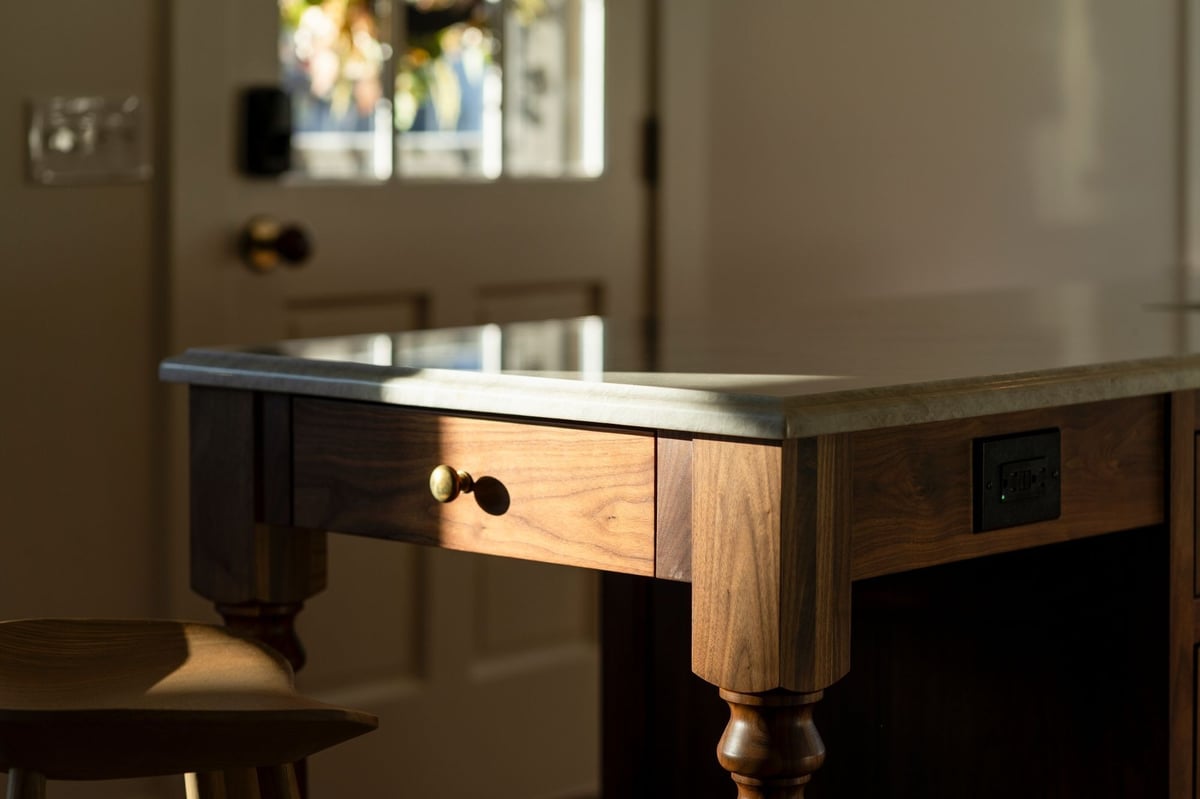 kitchen island with natural light in a ct kitchen remodel