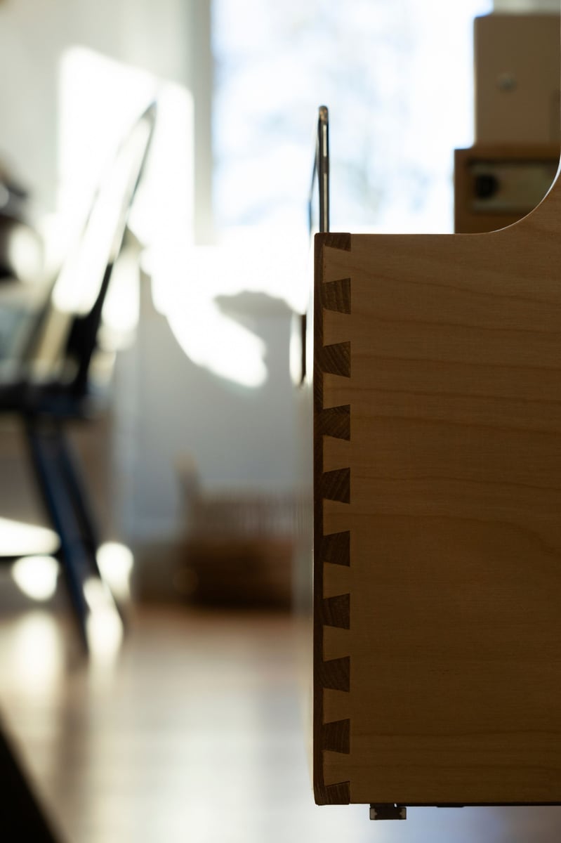 side view of pull out storage for pots and pans in ct kitchen remodel