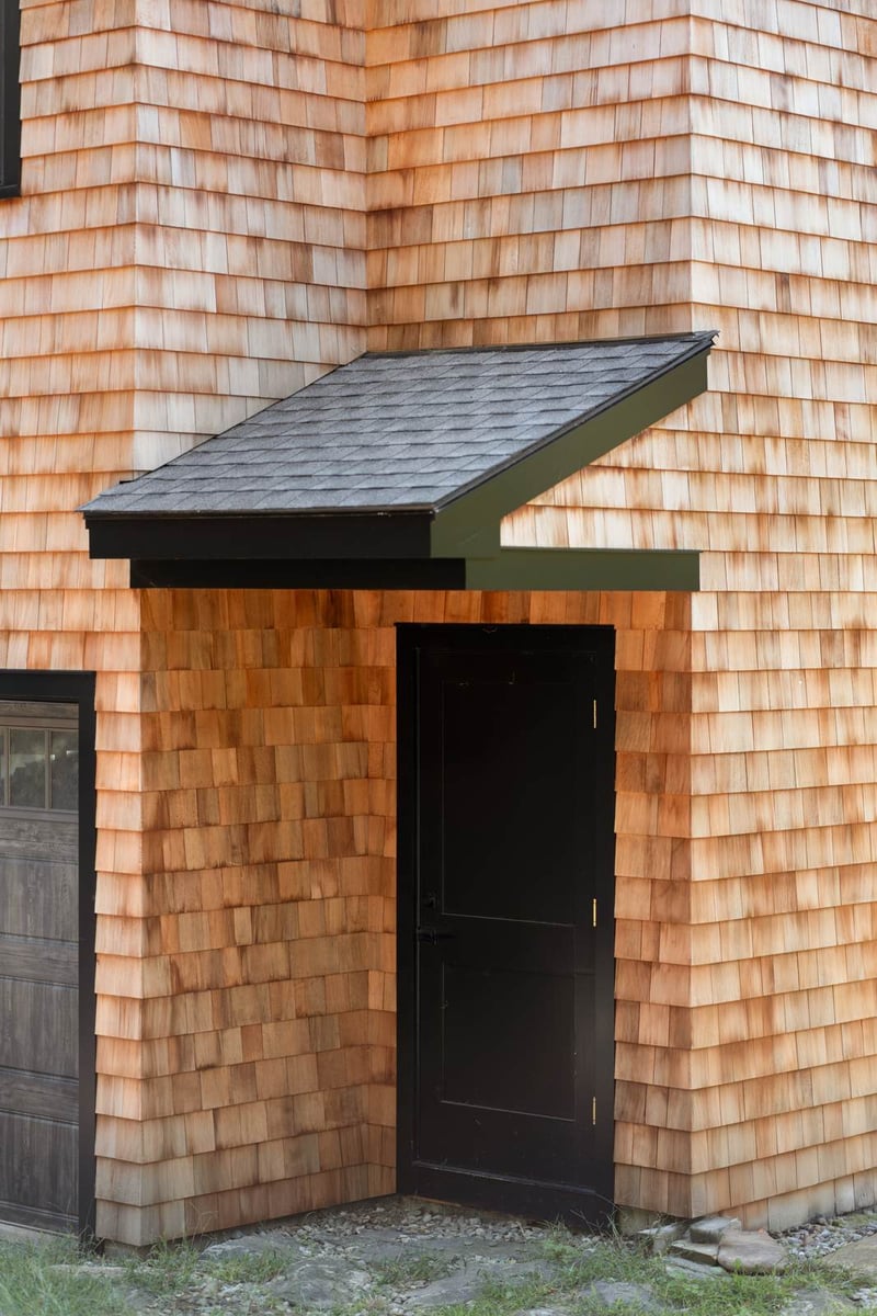 house addition side entry with shed roof awning guilford ct