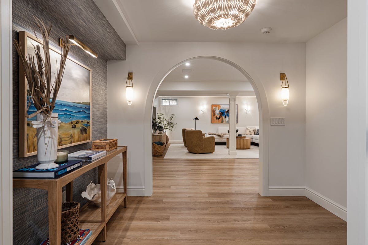 basement renovation in Madison, CT