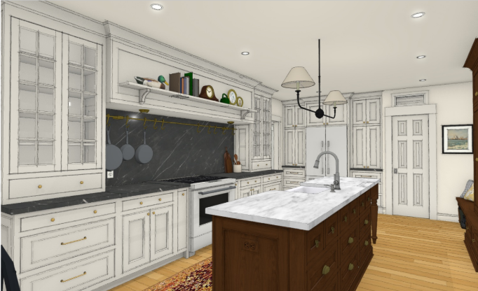 kitchen remodel rendering